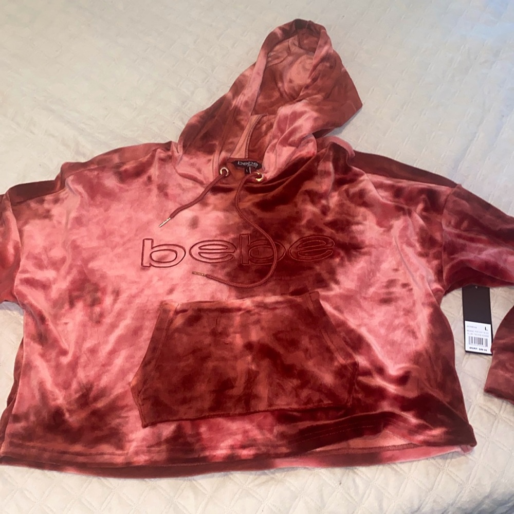 BEBE Sport Plush Tie-Dye Hoodie